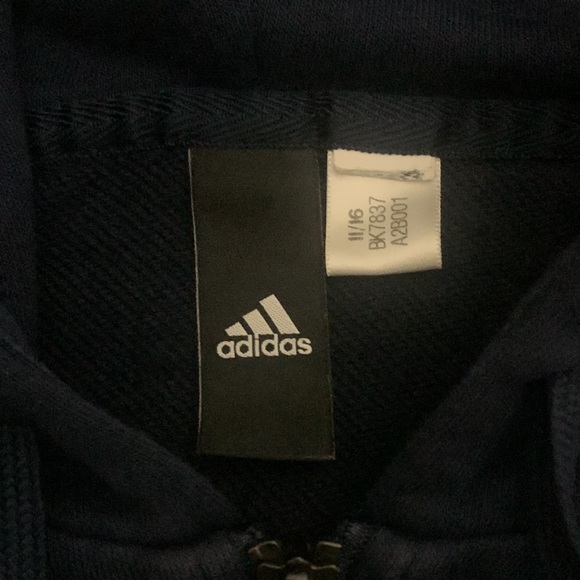 Adidas Linear Full Zip Hoodie Jacket - Navy - Small - Picture 6 of 6